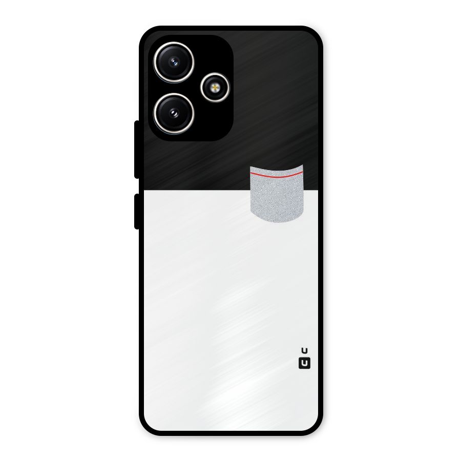 Cute Pocket Simple Metal Back Case for Poco M6 Pro