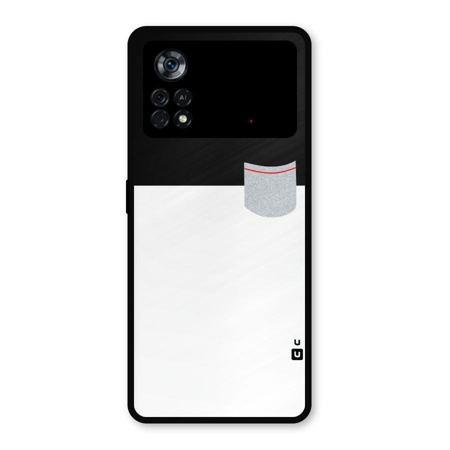 Cute Pocket Simple Metal Back Case for Poco X4 Pro 5G