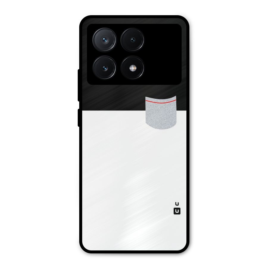 Cute Pocket Simple Metal Back Case for Poco X6 Pro