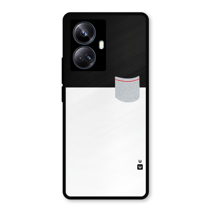 Cute Pocket Simple Metal Back Case for Realme 10 Pro Plus