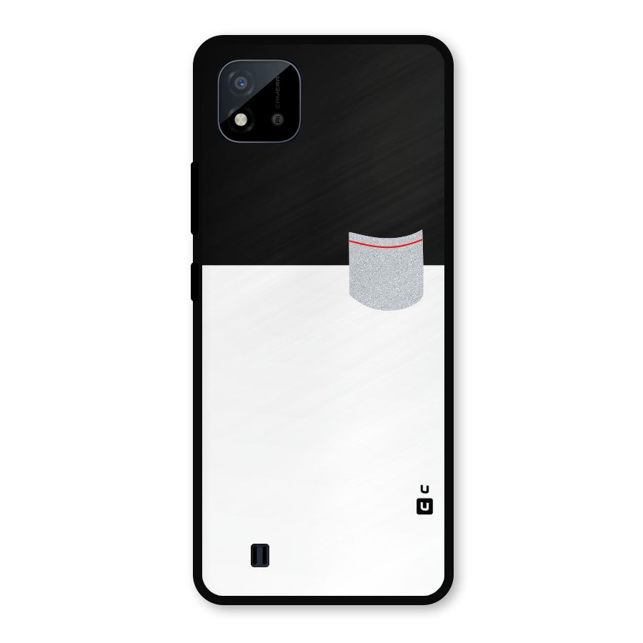 Cute Pocket Simple Metal Back Case for Realme C11 2021