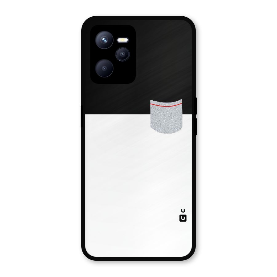 Cute Pocket Simple Metal Back Case for Realme C35