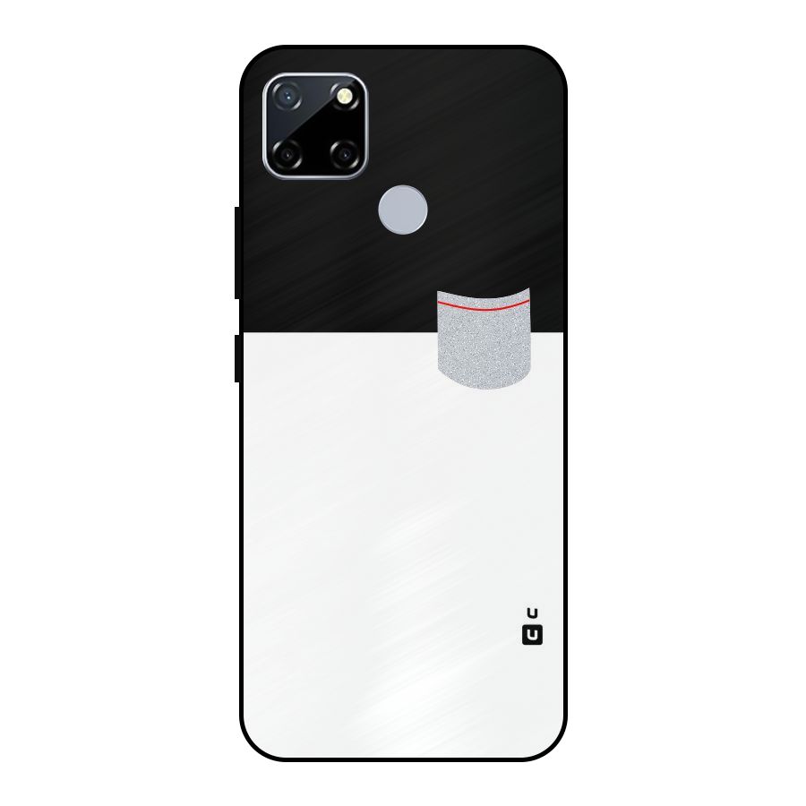 Cute Pocket Simple Metal Back Case for Realme Narzo 20