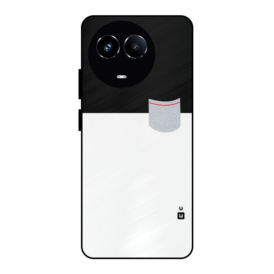Cute Pocket Simple Metal Back Case for Realme Narzo 60X
