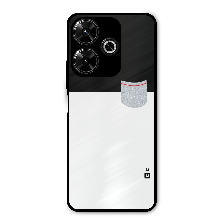 Cute Pocket Simple Metal Back Case for Redmi 13 5G