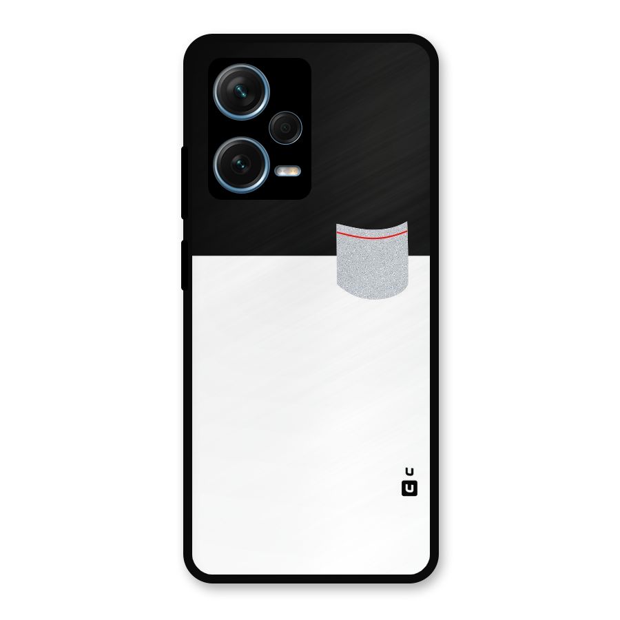 Cute Pocket Simple Metal Back Case for Redmi Note 12 Pro Plus 5G