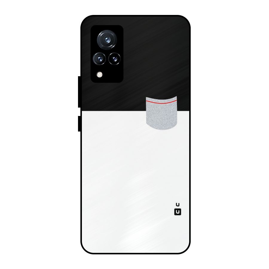 Cute Pocket Simple Metal Back Case for Vivo V21 5G