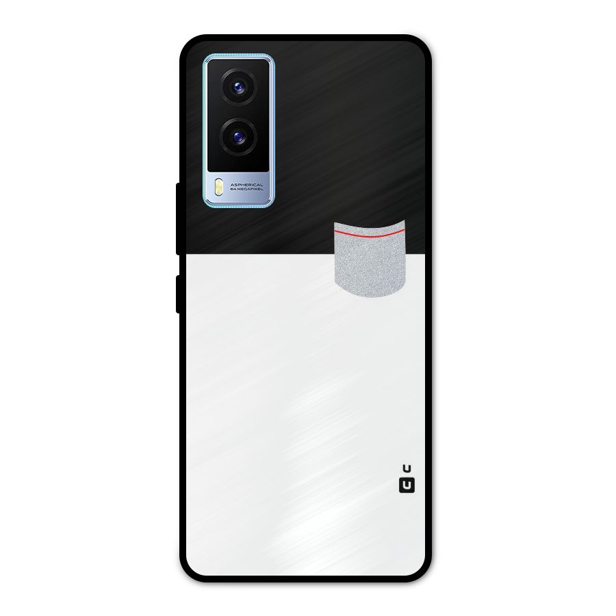 Cute Pocket Simple Metal Back Case for Vivo V21e 5G