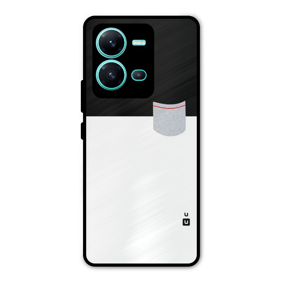 Cute Pocket Simple Metal Back Case for Vivo V25