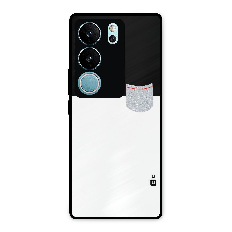 Cute Pocket Simple Metal Back Case for Vivo V29 Pro