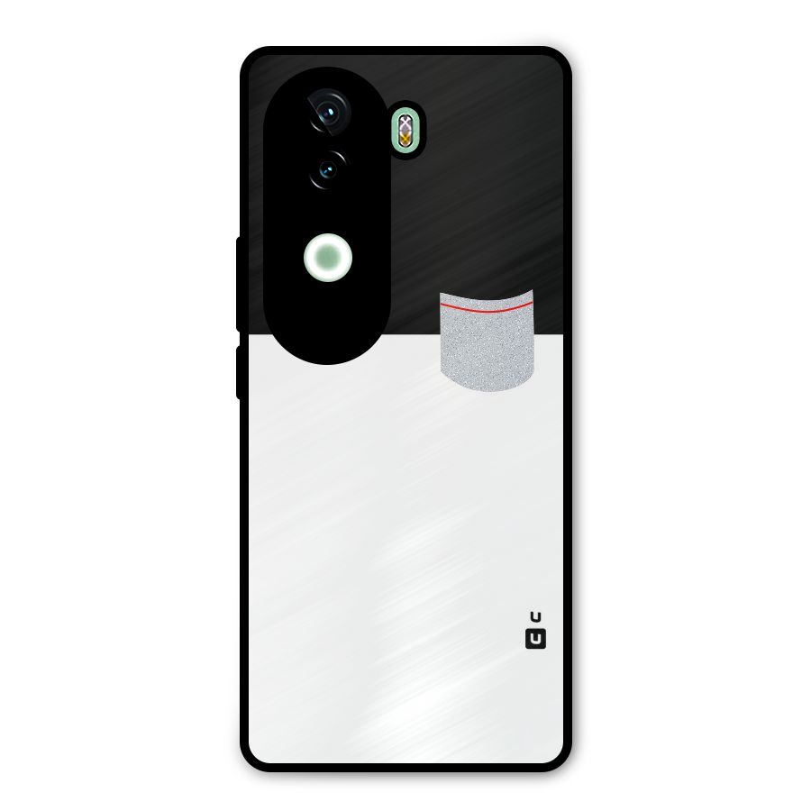 Cute Pocket Simple Metal Back Case for Vivo V40e