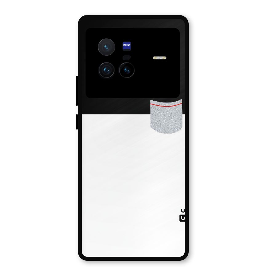 Cute Pocket Simple Metal Back Case for Vivo X80