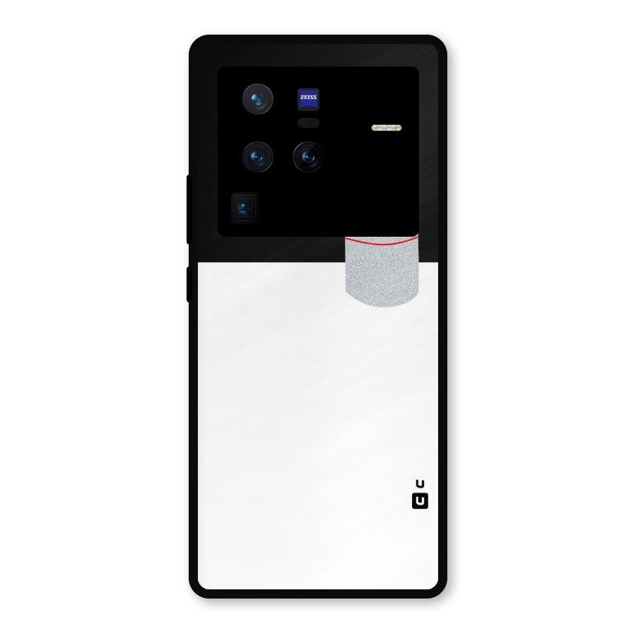 Cute Pocket Simple Metal Back Case for Vivo X80 Pro
