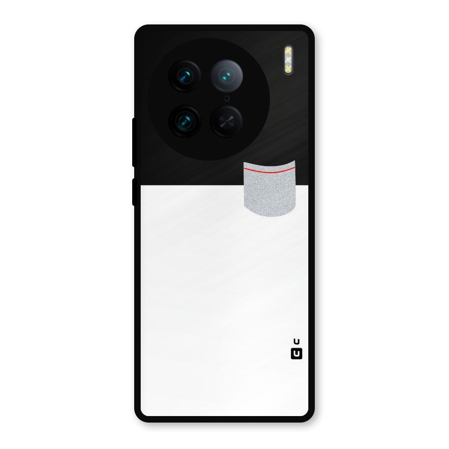 Cute Pocket Simple Metal Back Case for Vivo X90 Pro