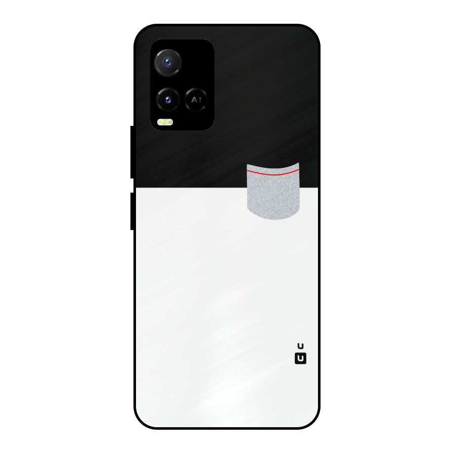 Cute Pocket Simple Metal Back Case for Vivo Y21
