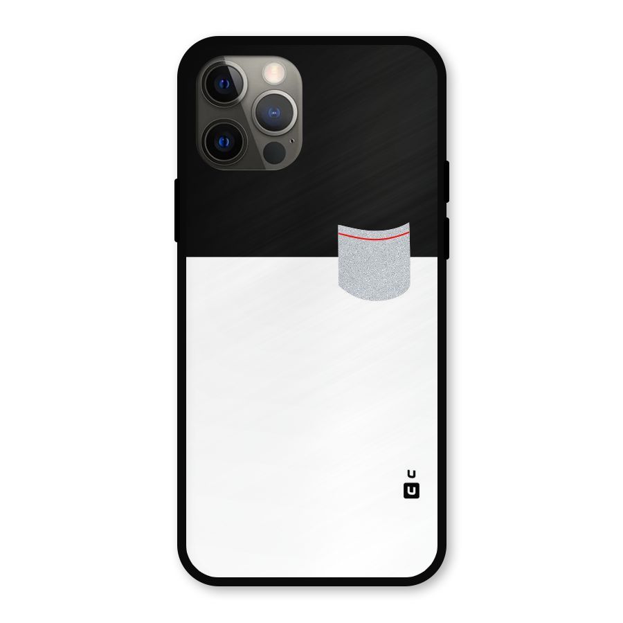 Cute Pocket Simple Metal Back Case for iPhone 12 Pro