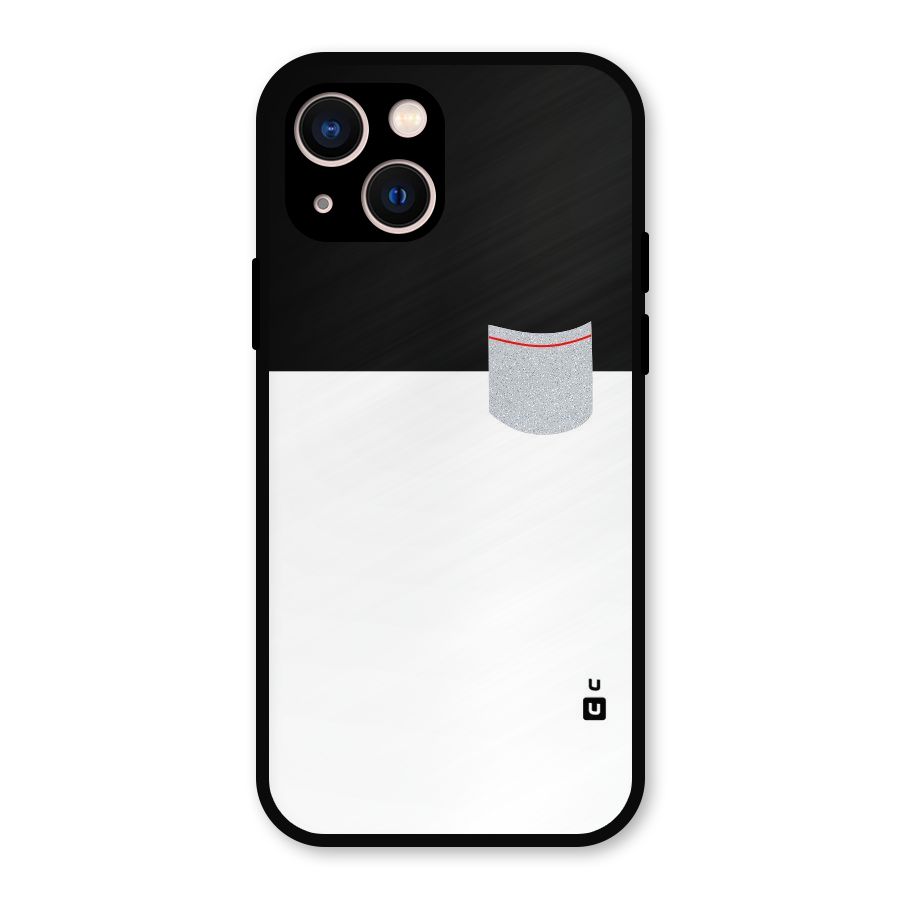 Cute Pocket Simple Metal Back Case for iPhone 13