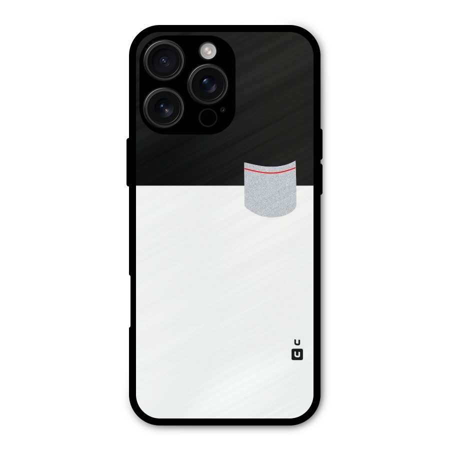 Cute Pocket Simple Metal Back Case for iPhone 16 Pro Max