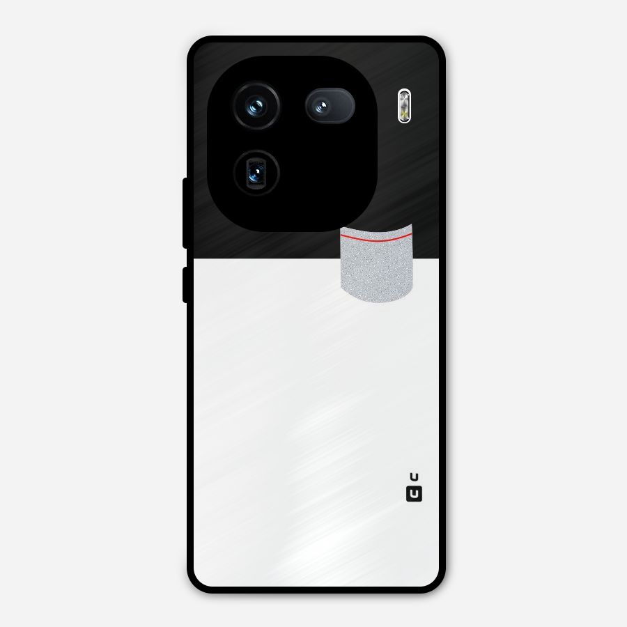 Cute Pocket Simple Metal Back Case for iQOO 12