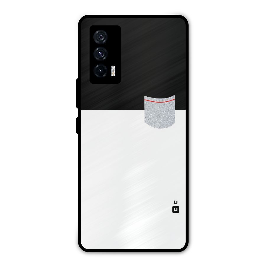 Cute Pocket Simple Metal Back Case for iQOO 7 5G