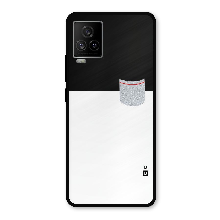 Cute Pocket Simple Metal Back Case for iQOO 7 Legend 5G