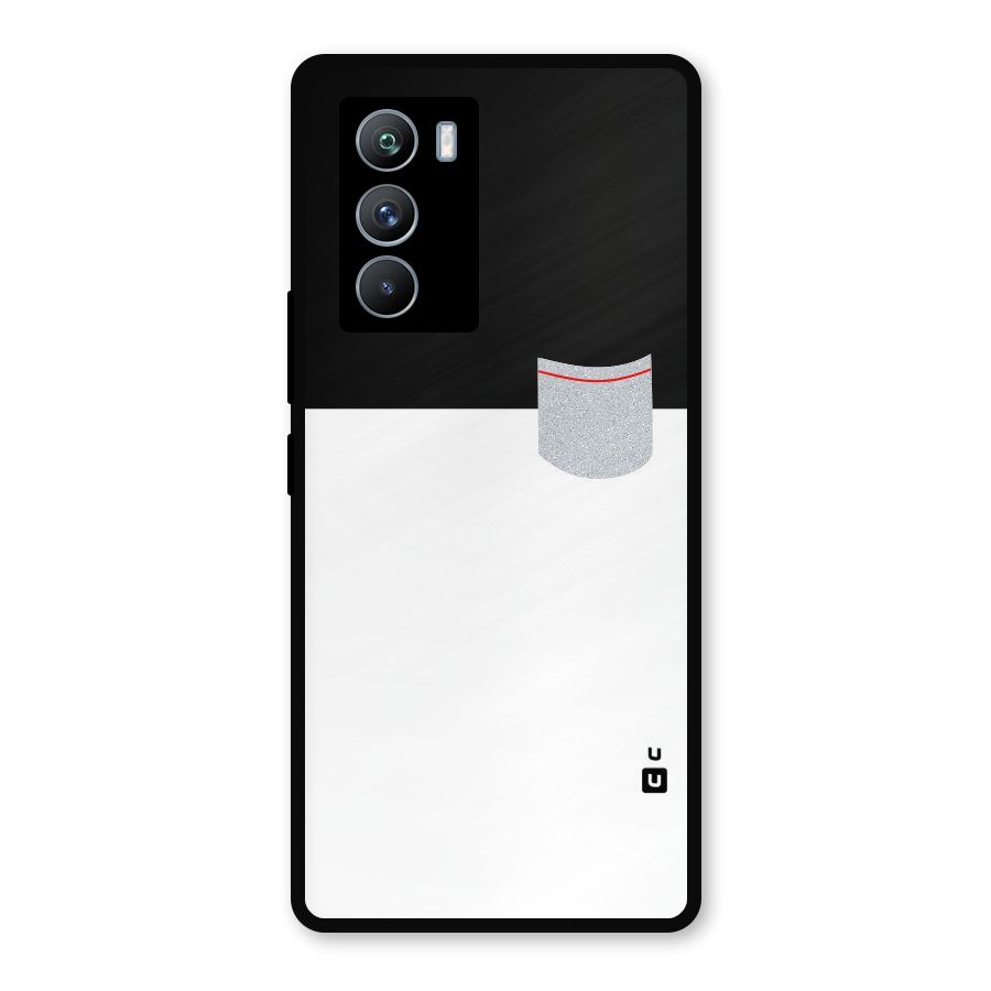 Cute Pocket Simple Metal Back Case for iQOO 9 SE