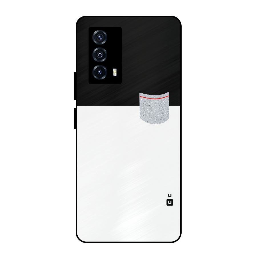 Cute Pocket Simple Metal Back Case for iQOO Z5