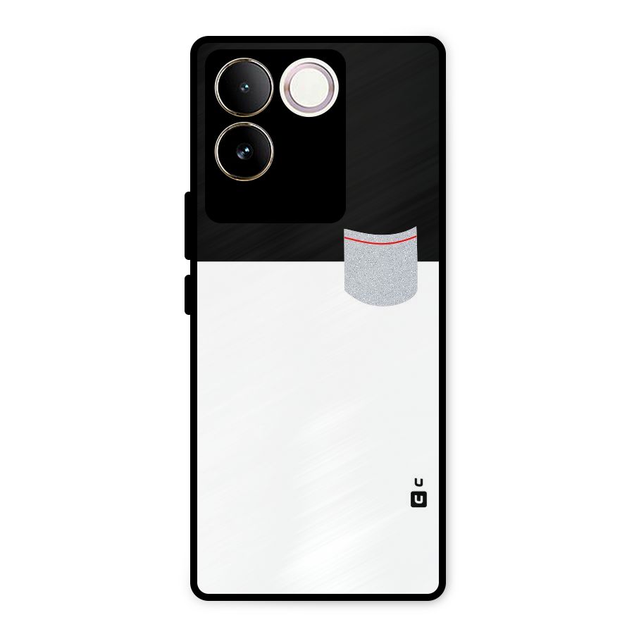 Cute Pocket Simple Metal Back Case for iQOO Z7 Pro