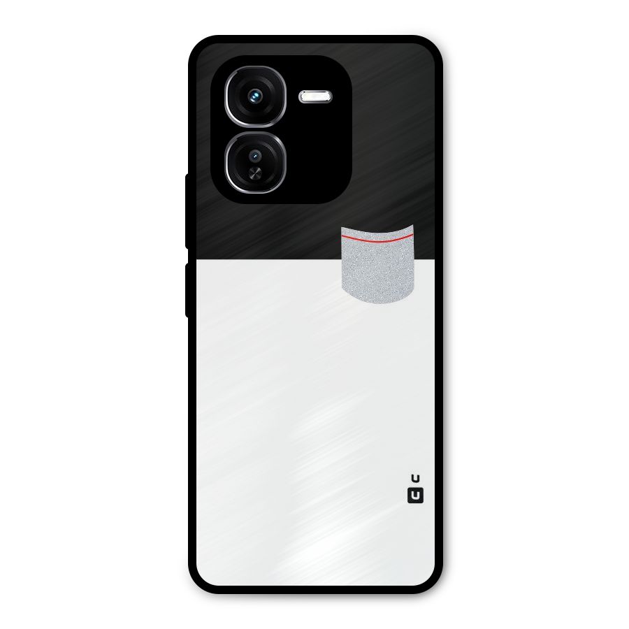 Cute Pocket Simple Metal Back Case for iQOO Z9x