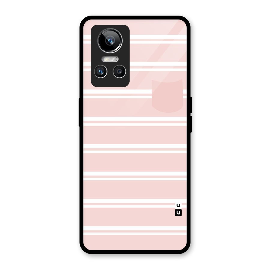 Cute Pocket Striped Glass Back Case for Realme GT Neo 3