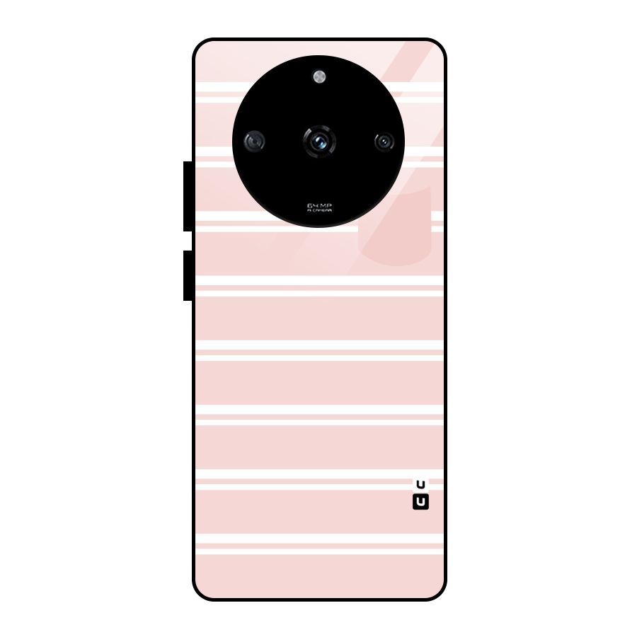 Cute Pocket Striped Glass Back Case for Realme Narzo 60 5G