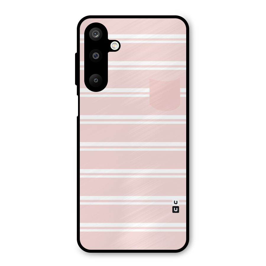 Cute Pocket Striped Metal Back Case for Galaxy M16