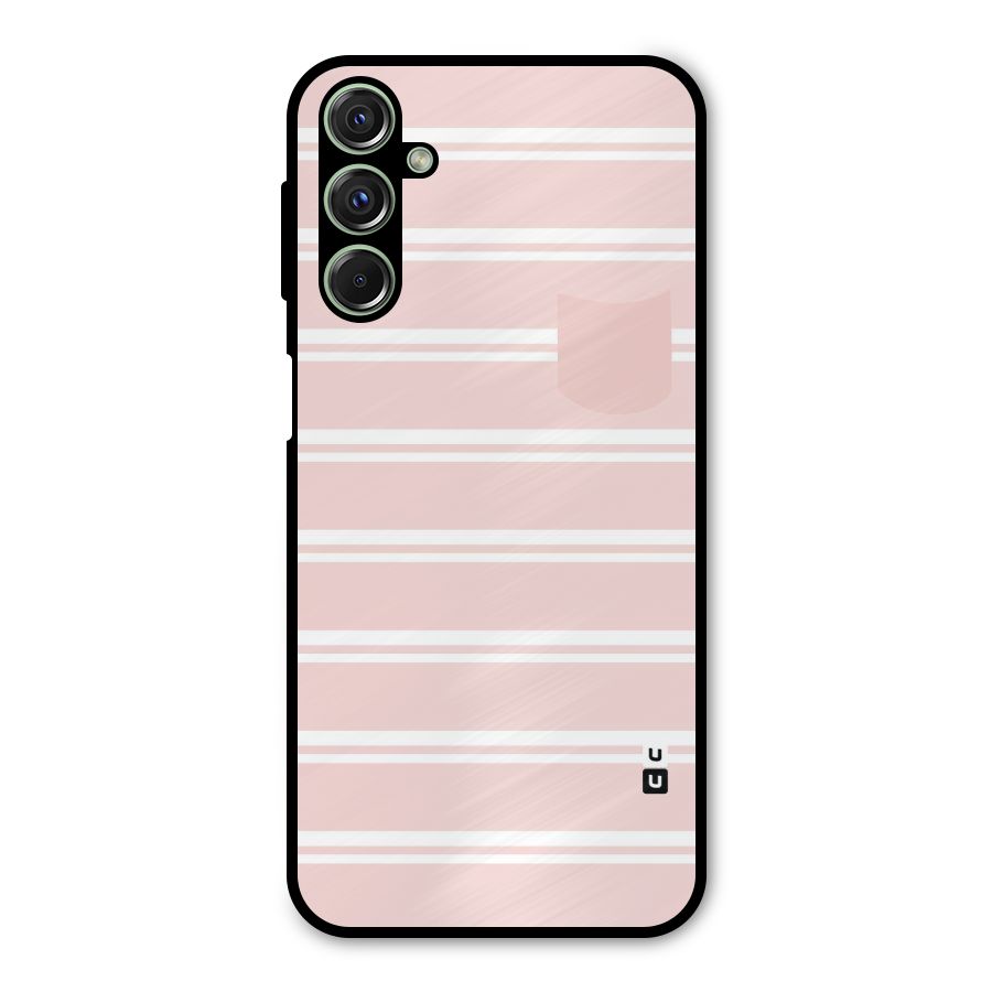 Cute Pocket Striped Metal Back Case for Galaxy M34