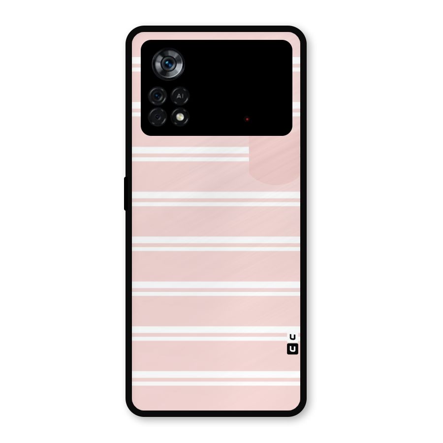 Cute Pocket Striped Metal Back Case for Poco X4 Pro 5G