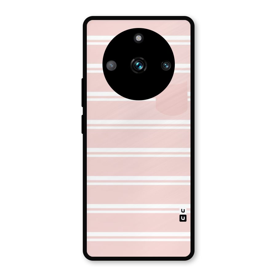 Cute Pocket Striped Metal Back Case for Realme 11 Pro Plus