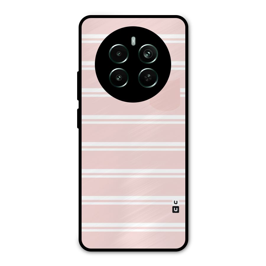 Cute Pocket Striped Metal Back Case for Realme 12 Pro Plus