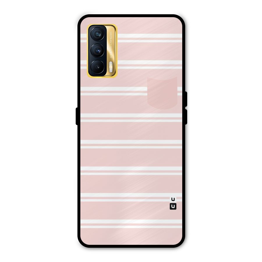Cute Pocket Striped Metal Back Case for Realme X7