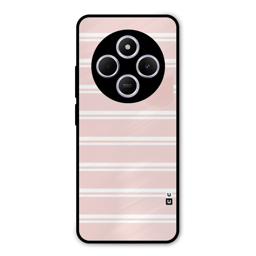Cute Pocket Striped Metal Back Case for Redmi A4