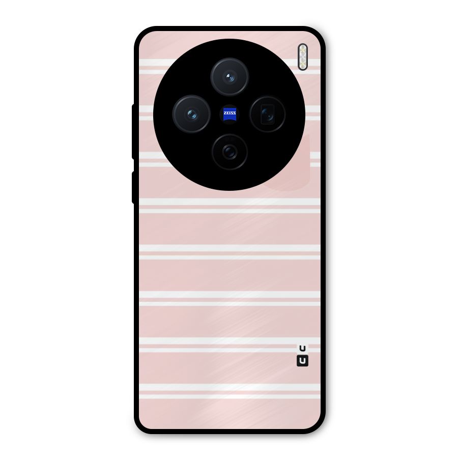 Cute Pocket Striped Metal Back Case for Vivo X200