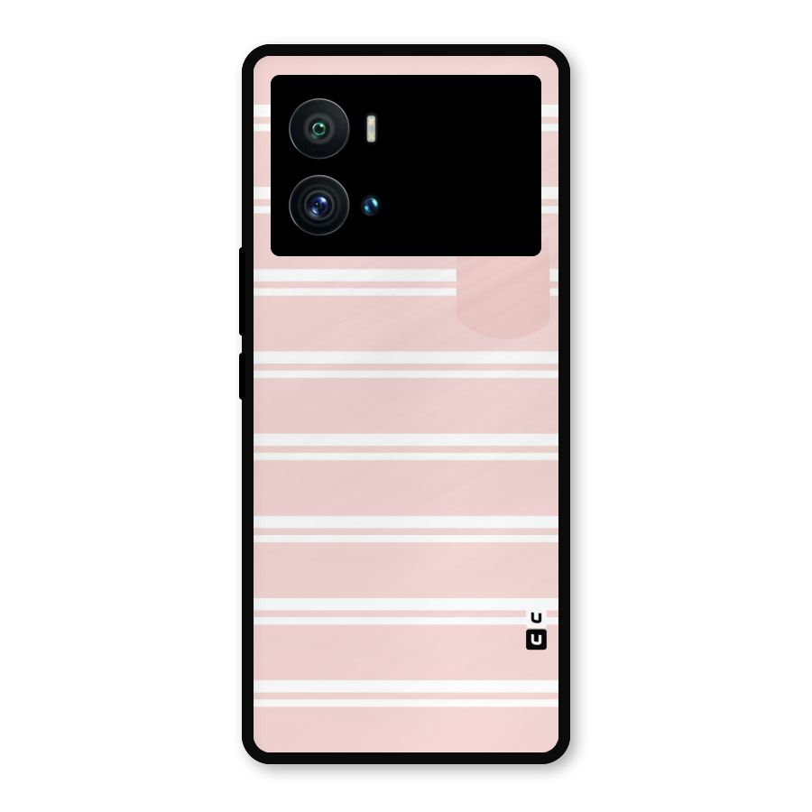 Cute Pocket Striped Metal Back Case for iQOO 9 Pro