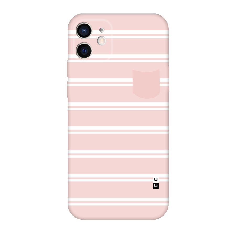Cute Pocket Striped Original Polycarbonate Back Case for iPhone 12