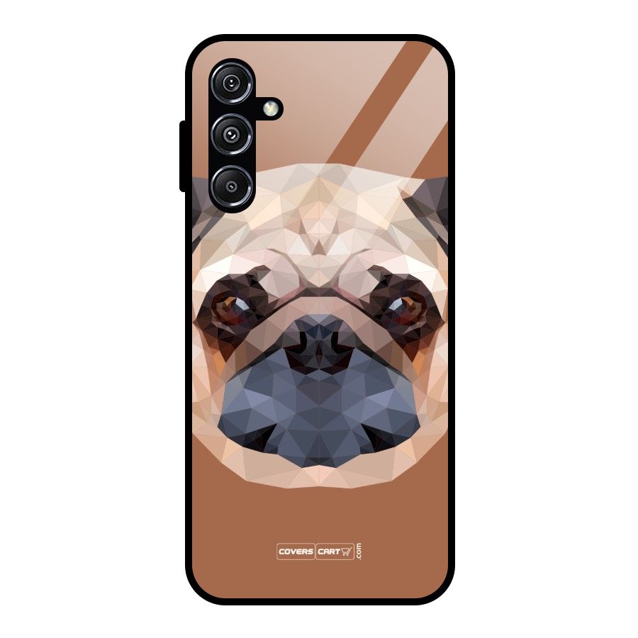 Cute Pug Glass Back Case for Galaxy M34 5G