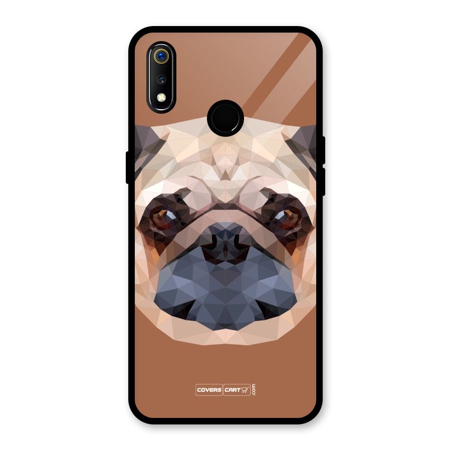 Cute Pug Glass Back Case for Realme 3
