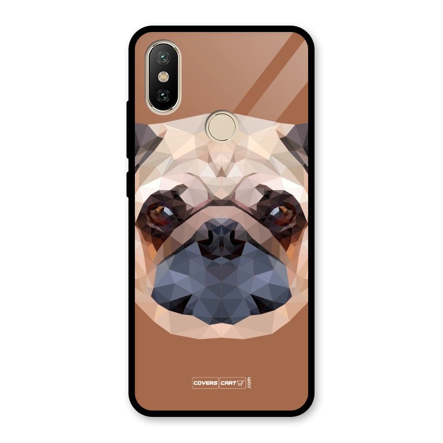 Cute Pug Glass Back Case for Redmi A2