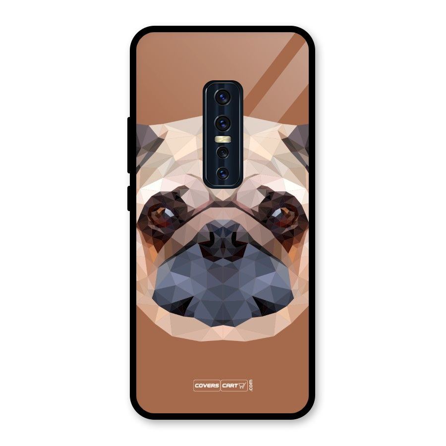 Cute Pug Glass Back Case for Vivo V17 Pro