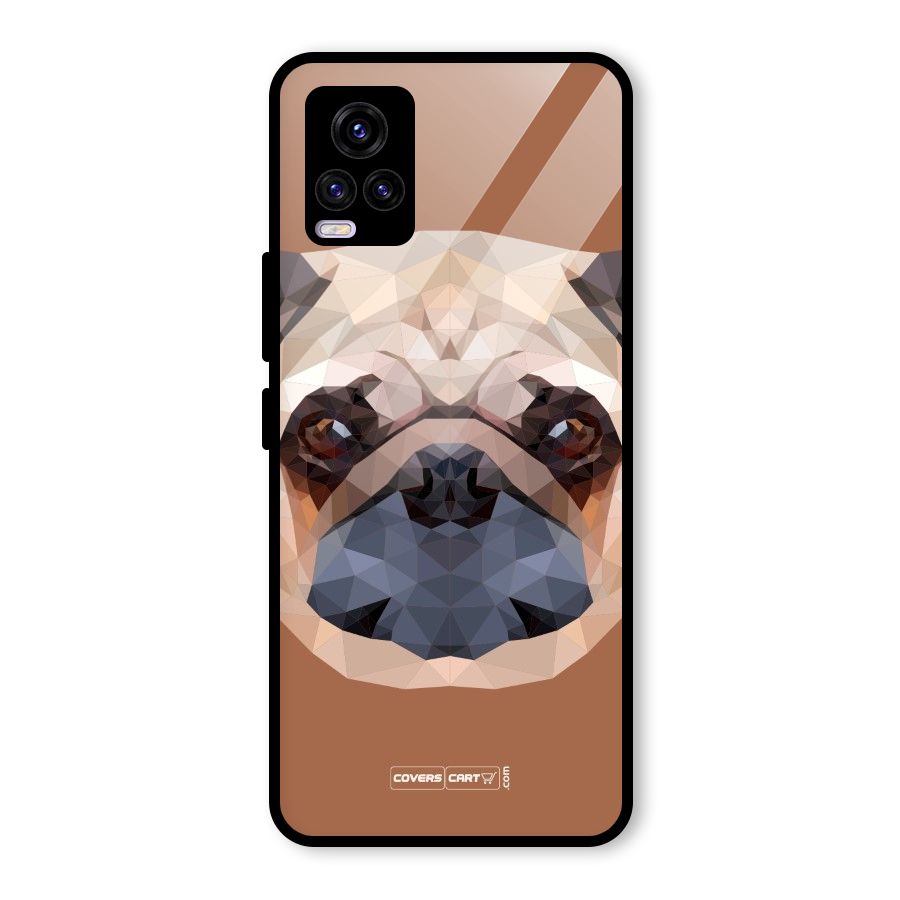 Cute Pug Glass Back Case for Vivo V20 2021