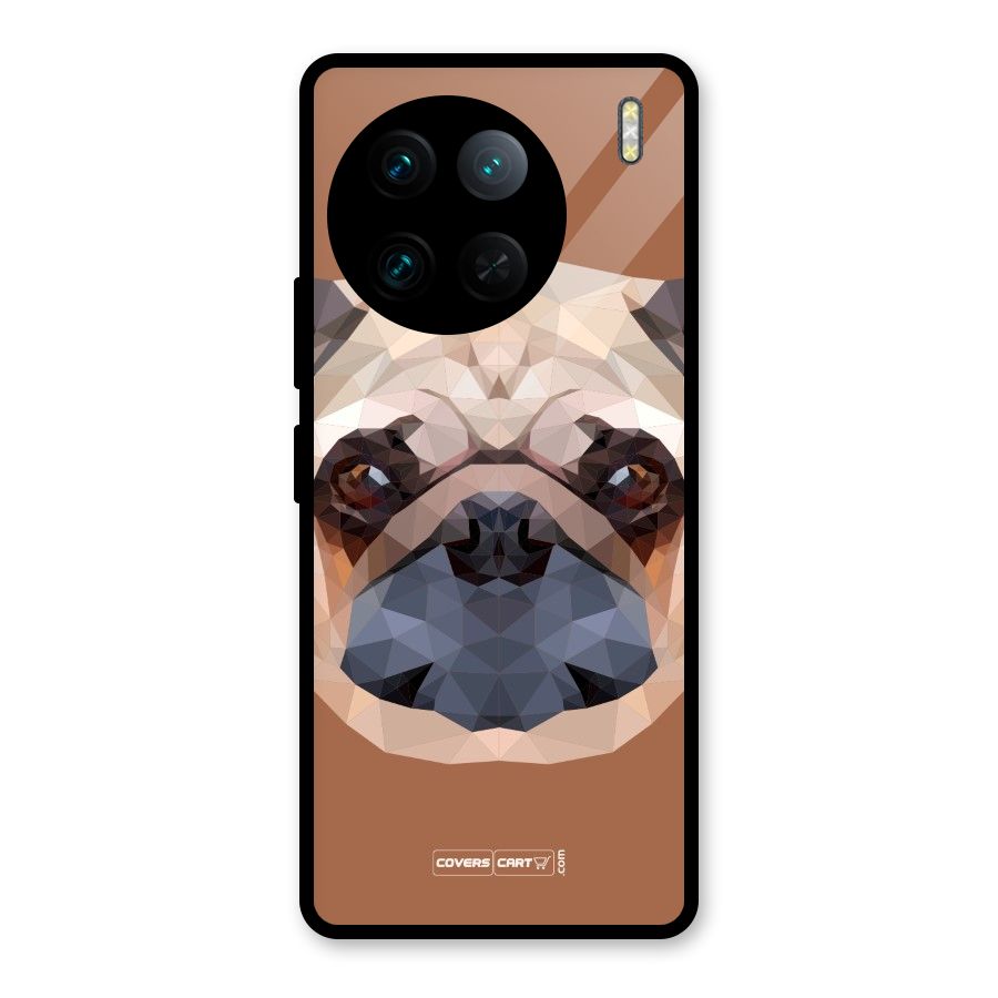 Cute Pug Glass Back Case for Vivo X90 Pro