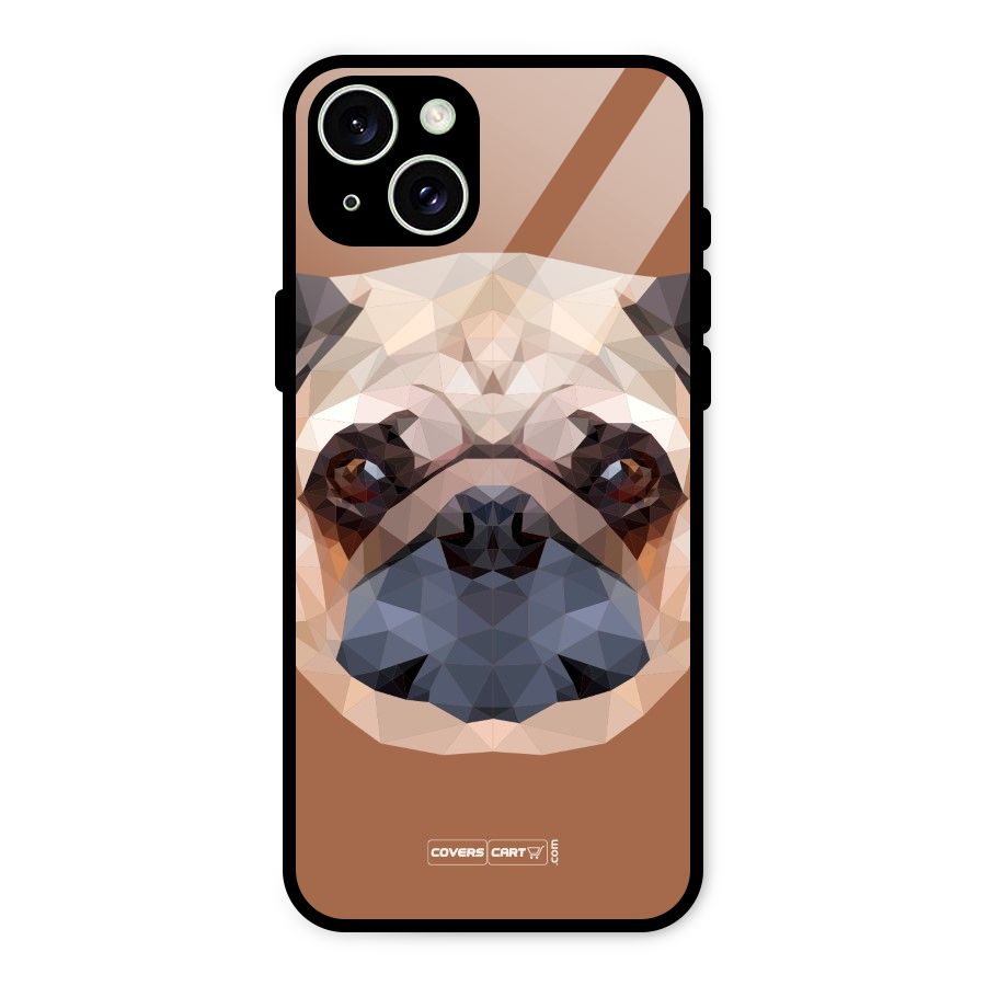 Cute Pug Glass Back Case for iPhone 15 Plus