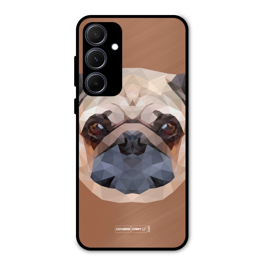 Cute Pug Metal Back Case for Galaxy A35