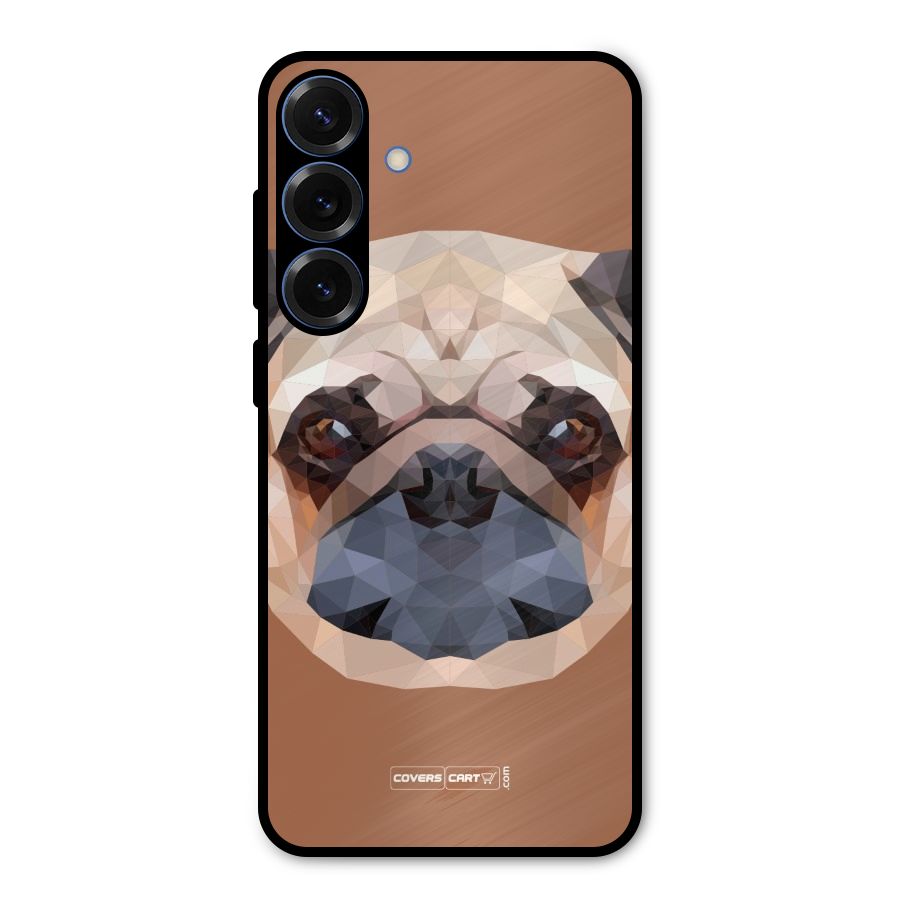 Cute Pug Metal Back Case for Galaxy S25 Plus